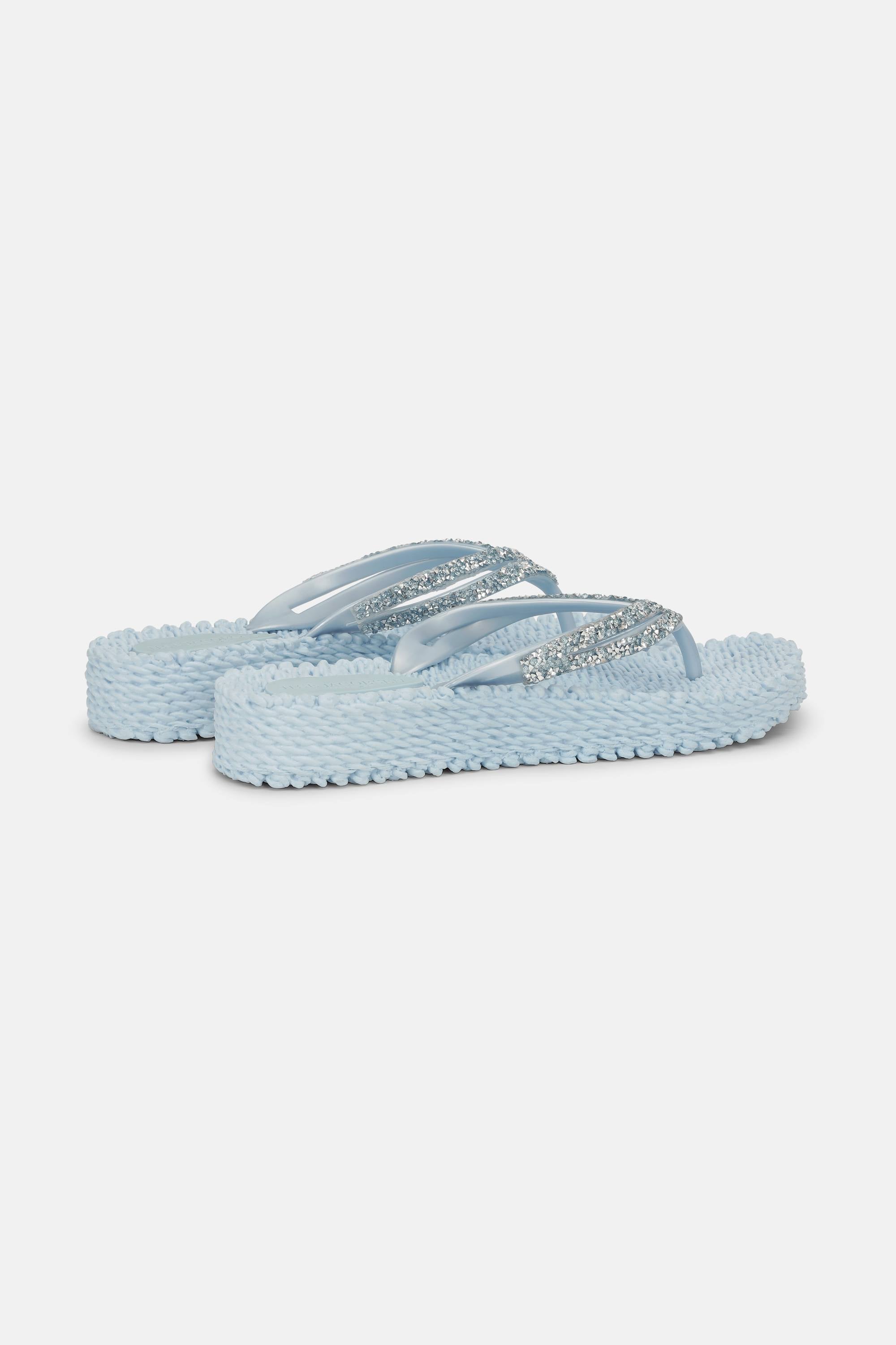 Plateau Flip-Flops Glitzersteine - Blue Bell
